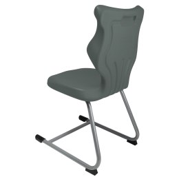 Ergonomiczne krzesło szkolne C-line rozmiar 4 szary - dobre krzesło stacjonarne do biurka, ławki, szkoły, sali konferencyjnej dla dzieci i dla dorosłych 