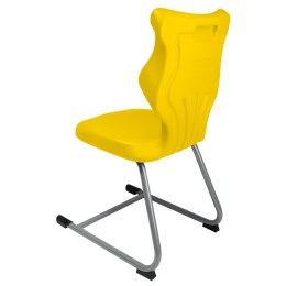 Ergonomiczne krzesło szkolne C-line rozmiar 5 żółty - dobre krzesło stacjonarne do biurka, ławki, szkoły, sali konferencyjnej dla dzieci i dla dorosłych 