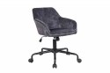Invicta Interior INVICTA krzesło biurkowe TURIN - fotel ciemnoszary aksamit, metal Invicta Interior INVICTA krzesło biurkowe TURIN - fotel ciemnoszary aksamit, metal