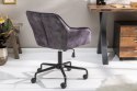 Invicta Interior INVICTA krzesło biurkowe TURIN - fotel ciemnoszary aksamit, metal