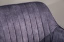 Invicta Interior INVICTA krzesło biurkowe TURIN - fotel ciemnoszary aksamit, metal Invicta Interior INVICTA krzesło biurkowe TURIN - fotel ciemnoszary aksamit, metal
