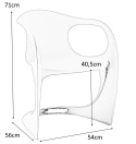 King Home nowoczesne Krzesło MANTA białe - polipropylen - styl futurystyczny