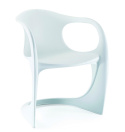 King Home nowoczesne Krzesło MANTA białe - polipropylen - styl futurystyczny