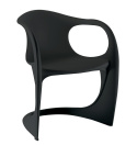 King Home nowoczesne Krzesło MANTA czarne - polipropylen - styl futurystyczny