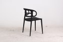 King Home Krzesło MARCUS czarne tworzywo sztuczne, możliwość sztaplowania