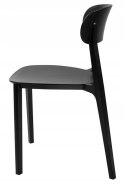 King Home stabilne Krzesło NIKON czarne - polipropylen do domu i lokalu do wnętrz i na zewnątrz