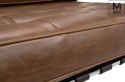 Modesto Design MODESTO fotel BARCELON VINTAGE PU - brązowa ekoskóra, stal polerowana - mini sofa pikowana Modesto Design MODESTO fotel BARCELON VINTAGE PU - brązowa ekoskóra, stal polerowana - mini sofa pikowana