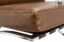 Modesto Design MODESTO fotel BARCELON VINTAGE PU - brązowa ekoskóra, stal polerowana - mini sofa pikowana Modesto Design MODESTO fotel BARCELON VINTAGE PU - brązowa ekoskóra, stal polerowana - mini sofa pikowana