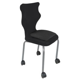 Ergonomiczne krzesło szkolne Spider Move Soft rozmiar 3 czarny - dobre krzesło stacjonarne do biurka, ławki, szkoły, sali konferencyjnej dla dzieci i dla dorosłych 