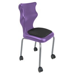 Ergonomiczne krzesło szkolne Spider Move Soft rozmiar 3 fioletowy - dobre krzesło stacjonarne do biurka, ławki, szkoły, sali konferencyjnej dla dzieci i dla dorosłych 