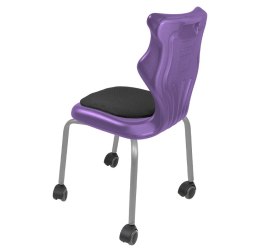 Ergonomiczne krzesło szkolne Spider Move Soft rozmiar 3 fioletowy - dobre krzesło stacjonarne do biurka, ławki, szkoły, sali konferencyjnej dla dzieci i dla dorosłych 