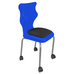 Ergonomiczne krzesło szkolne Spider Move Soft rozmiar 3 niebieski - dobre krzesło stacjonarne do biurka, ławki, szkoły, sali konferencyjnej dla dzieci i dla dorosłych 