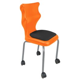 Ergonomiczne krzesło szkolne Spider Move Soft rozmiar 3 pomarańczowy - dobre krzesło stacjonarne do biurka, ławki, szkoły, sali konferencyjnej dla dzieci i dla dorosłych 