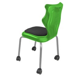 Ergonomiczne krzesło szkolne Spider Move Soft rozmiar 3 zielony - dobre krzesło stacjonarne do biurka, ławki, szkoły, sali konferencyjnej dla dzieci i dla dorosłych 