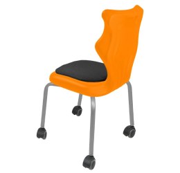 Ergonomiczne krzesło szkolne Spider Move Soft rozmiar 4 pomarańczowy - dobre krzesło stacjonarne do biurka, ławki, szkoły, sali konferencyjnej dla dzieci i dla dorosłych 
