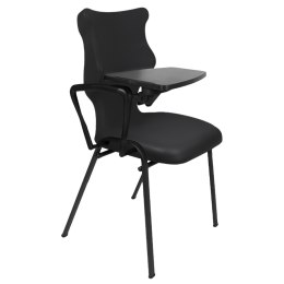 Ergonomiczne krzesło szkolne Student Plus rozmiar 6 czarny - dobre krzesło stacjonarne do biurka, ławki, szkoły, sali konferencyjnej dla dzieci i dla dorosłych 