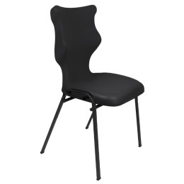 Ergonomiczne krzesło szkolne Student rozmiar 6 czarny - dobre krzesło stacjonarne do biurka, ławki, szkoły, sali konferencyjnej dla dzieci i dla dorosłych 