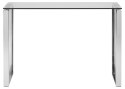 ACTONA Konsola Katrine transparentna chrom, szklany blat, stelaż wysoki połysk