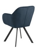 ACTONA Krzesło do jadalni Lola VIC Navy Blue, granatowe, pikowane z podłokietnikami ACTONA Krzesło do jadalni Lola VIC Navy Blue, granatowe, pikowane z podłokietnikami