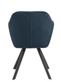 ACTONA Krzesło do jadalni Lola VIC Navy Blue, granatowe, pikowane z podłokietnikami ACTONA Krzesło do jadalni Lola VIC Navy Blue, granatowe, pikowane z podłokietnikami