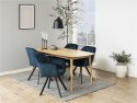 ACTONA Krzesło do jadalni Lola VIC Navy Blue, granatowe, pikowane z podłokietnikami ACTONA Krzesło do jadalni Lola VIC Navy Blue, granatowe, pikowane z podłokietnikami