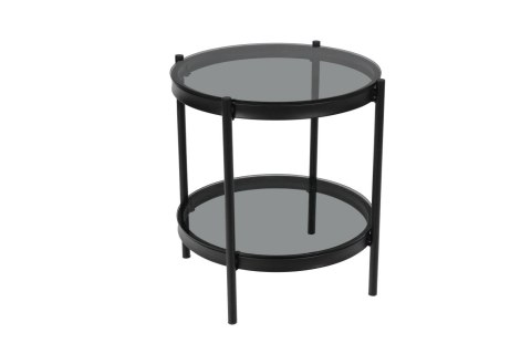 ACTONA Stolik Bayonne Glass/black small, szklany, stelaż metalowy malowany proszkowo ACTONA Stolik Bayonne Glass/black small, szklany, stelaż metalowy malowany proszkowo