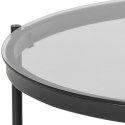 ACTONA Stolik Bayonne Glass/black small, szklany, stelaż metalowy malowany proszkowo ACTONA Stolik Bayonne Glass/black small, szklany, stelaż metalowy malowany proszkowo