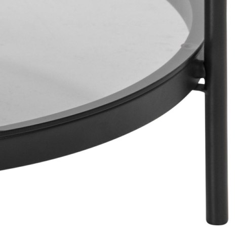 ACTONA Stolik Bayonne Glass/black small, szklany, stelaż metalowy malowany proszkowo ACTONA Stolik Bayonne Glass/black small, szklany, stelaż metalowy malowany proszkowo