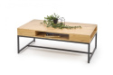 Halmar ława ADELLE MDF okleinowany dąb złoty / stal malowana czarny 110x60 Halmar ława ADELLE MDF okleinowany dąb złoty / stal malowana czarny 110x60