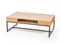 Halmar ława ADELLE MDF okleinowany dąb złoty / stal malowana czarny 110x60 Halmar ława ADELLE MDF okleinowany dąb złoty / stal malowana czarny 110x60
