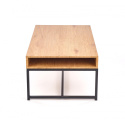Halmar ława ADELLE MDF okleinowany dąb złoty / stal malowana czarny 110x60 Halmar ława ADELLE MDF okleinowany dąb złoty / stal malowana czarny 110x60
