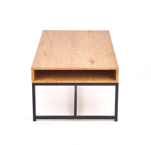 Halmar ława ADELLE MDF okleinowany dąb złoty / stal malowana czarny 110x60 Halmar ława ADELLE MDF okleinowany dąb złoty / stal malowana czarny 110x60