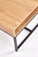 Halmar ława ADELLE MDF okleinowany dąb złoty / stal malowana czarny 110x60 Halmar ława ADELLE MDF okleinowany dąb złoty / stal malowana czarny 110x60