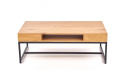Halmar ława ADELLE MDF okleinowany dąb złoty / stal malowana czarny 110x60 Halmar ława ADELLE MDF okleinowany dąb złoty / stal malowana czarny 110x60