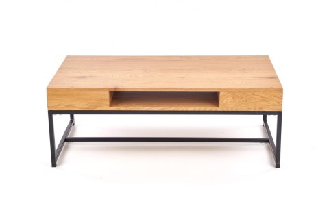 Halmar ława ADELLE MDF okleinowany dąb złoty / stal malowana czarny 110x60 Halmar ława ADELLE MDF okleinowany dąb złoty / stal malowana czarny 110x60