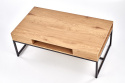 Halmar ława ADELLE MDF okleinowany dąb złoty / stal malowana czarny 110x60 Halmar ława ADELLE MDF okleinowany dąb złoty / stal malowana czarny 110x60