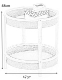 Halmar ława EMMA lite drewno bambusowe naturalny / tkanina popielaty fi47 Halmar ława EMMA lite drewno bambusowe naturalny / tkanina popielaty fi47