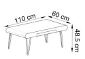Halmar ława MARINA mdf okleinowany dąb złoty / stal malowana czarny 110x60 Halmar ława MARINA mdf okleinowany dąb złoty / stal malowana czarny 110x60