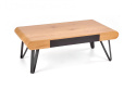 Halmar ława MARINA mdf okleinowany dąb złoty / stal malowana czarny 110x60 Halmar ława MARINA mdf okleinowany dąb złoty / stal malowana czarny 110x60