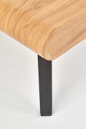 Halmar ława MARINA mdf okleinowany dąb złoty / stal malowana czarny 110x60 Halmar ława MARINA mdf okleinowany dąb złoty / stal malowana czarny 110x60