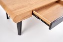 Halmar ława MARINA mdf okleinowany dąb złoty / stal malowana czarny 110x60 Halmar ława MARINA mdf okleinowany dąb złoty / stal malowana czarny 110x60