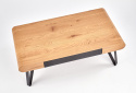 Halmar ława MARINA mdf okleinowany dąb złoty / stal malowana czarny 110x60 Halmar ława MARINA mdf okleinowany dąb złoty / stal malowana czarny 110x60