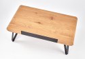 Halmar ława MARINA mdf okleinowany dąb złoty / stal malowana czarny 110x60 Halmar ława MARINA mdf okleinowany dąb złoty / stal malowana czarny 110x60
