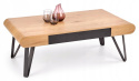 Halmar ława MARINA mdf okleinowany dąb złoty / stal malowana czarny 110x60 Halmar ława MARINA mdf okleinowany dąb złoty / stal malowana czarny 110x60