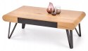 Halmar ława MARINA mdf okleinowany dąb złoty / stal malowana czarny 110x60 Halmar ława MARINA mdf okleinowany dąb złoty / stal malowana czarny 110x60