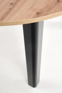 Halmar stół RINGO blat MDF okleinowany dąb artisan, nogi - czarny (102-142x102x76 cm) Halmar stół RINGO blat MDF okleinowany dąb artisan, nogi - czarny (102-142x102x76 cm)