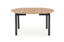 Halmar stół RINGO blat MDF okleinowany dąb artisan, nogi - czarny (102-142x102x76 cm) Halmar stół RINGO blat MDF okleinowany dąb artisan, nogi - czarny (102-142x102x76 cm)