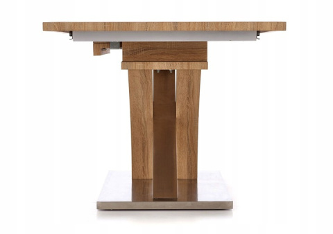 Halmar SANDOR 3 stół rozkładany, blat MDF laminat - dąb złoty, nogi - dąb złoty / czarny stal malowana 160-220x90 Halmar SANDOR 3 stół rozkładany, blat MDF laminat - dąb złoty, nogi - dąb złoty / czarny stal malowana 160-220x90