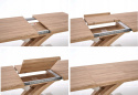 Halmar SANDOR 3 stół rozkładany, blat MDF laminat - dąb złoty, nogi - dąb złoty / czarny stal malowana 160-220x90 Halmar SANDOR 3 stół rozkładany, blat MDF laminat - dąb złoty, nogi - dąb złoty / czarny stal malowana 160-220x90