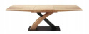 Halmar SANDOR 3 stół rozkładany, blat MDF laminat - dąb złoty, nogi - dąb złoty / czarny stal malowana 160-220x90 Halmar SANDOR 3 stół rozkładany, blat MDF laminat - dąb złoty, nogi - dąb złoty / czarny stal malowana 160-220x90